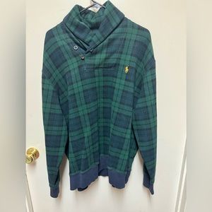 Polo by Ralph, Lauren Green and navy Shaw sweater